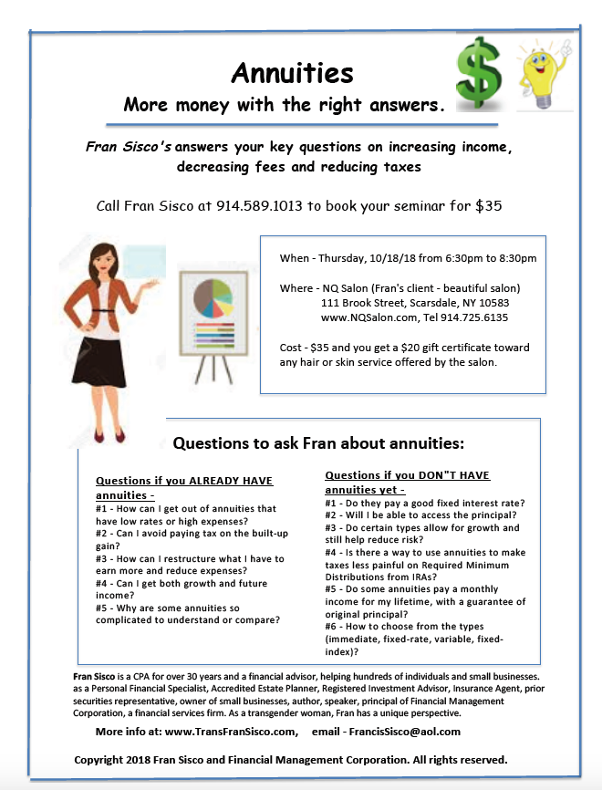 1_A_P_Flyer_FranSiscoSeminar_Annuities_RightAnswers_100718